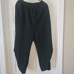 DAVI & DANI Forest Green Elastic-Waist Jogger Pants